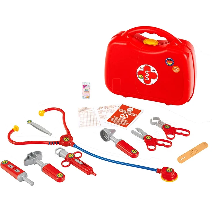 Theo Klein 4383 Arztkoffer I 14-teiliger Doktorkoffer mit Stethoskop, Thermometer, Spritze und praktischem Tragegriff I Maße: 28 cm x 9,5 cm x 22 cm I Spielzeug für Kinder ab 3 Jahren – Bild 1