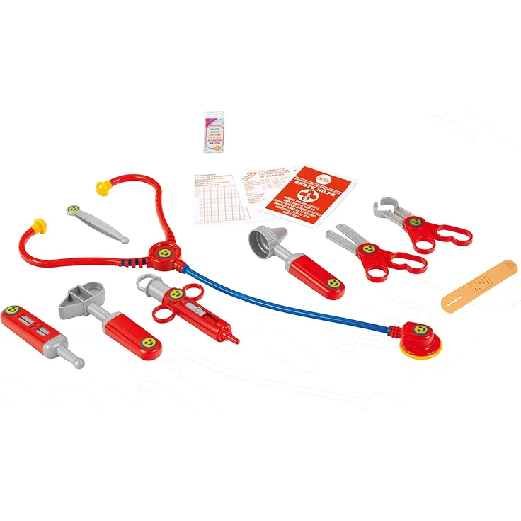 Theo Klein 4383 Arztkoffer I 14-teiliger Doktorkoffer mit Stethoskop, Thermometer, Spritze und praktischem Tragegriff I Maße: 28 cm x 9,5 cm x 22 cm I Spielzeug für Kinder ab 3 Jahren – Bild 4