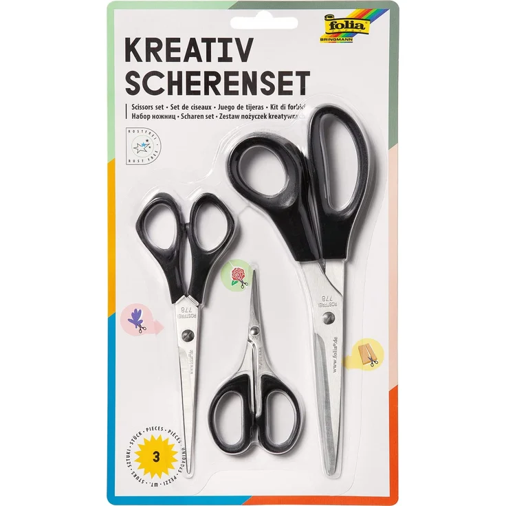 folia KreativScherenset, 3teilig 4001868007787 – Bild 1