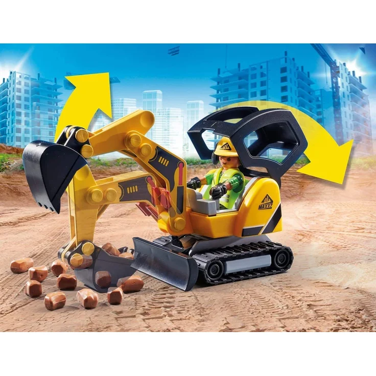 Playmobil 70443 - City Action - Minibagger mit Bauteil – Bild 3