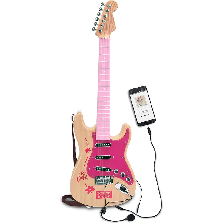 Bontempi 24 1371 1310-Elektronische Gitarre Rock, Rosa – Bild 4