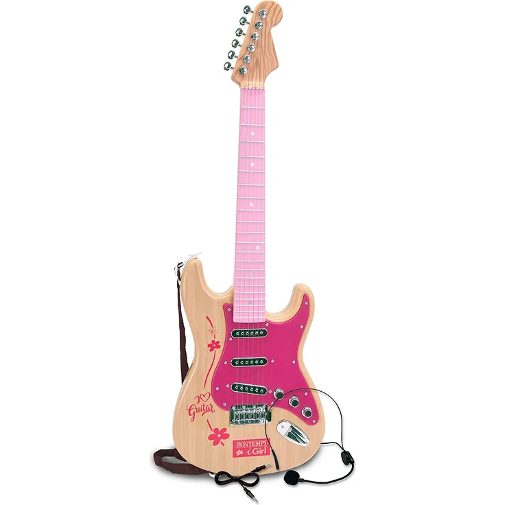 Bontempi 24 1371 1310-Elektronische Gitarre Rock, Rosa – Bild 2