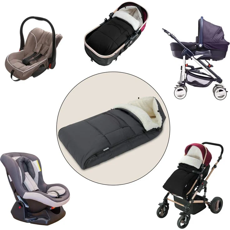 Monzana Fußsack Kinderwagen Grau – Bild 2