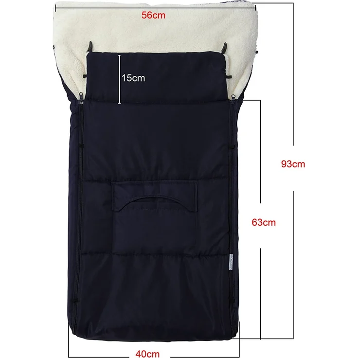Monzana Fußsack Kinderwagen Grau – Bild 6