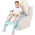 Töpfchentrainer Kinder-WC für Kinder mit Rutschfest Treppe/Leiter-WC Sitz für Kinder Töpfchentraining, Klappbar und Höhenverstellbar.
