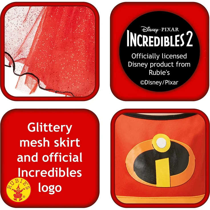 Rubie 's 640876 M Tutu Kleid Disney Incredibles 2 Kinder Kostüm, Mädchen, mittel – Bild 4