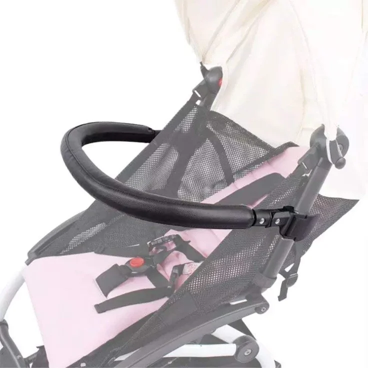 Sicherheitsbügel für Kinderwagen ,Zubehör für BBZ yoyo Armlehne aus schwarzem PU-Leder – Bild 1
