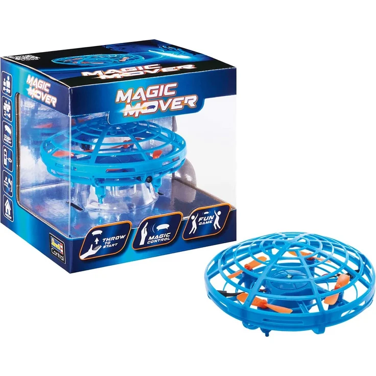 Revell Control 24106 RC Quadcopter MAGIC MOVER, Fun-Drohne, Steuern durch Handbewegung Ferngesteuerter Quadrokopter, blau – Bild 10