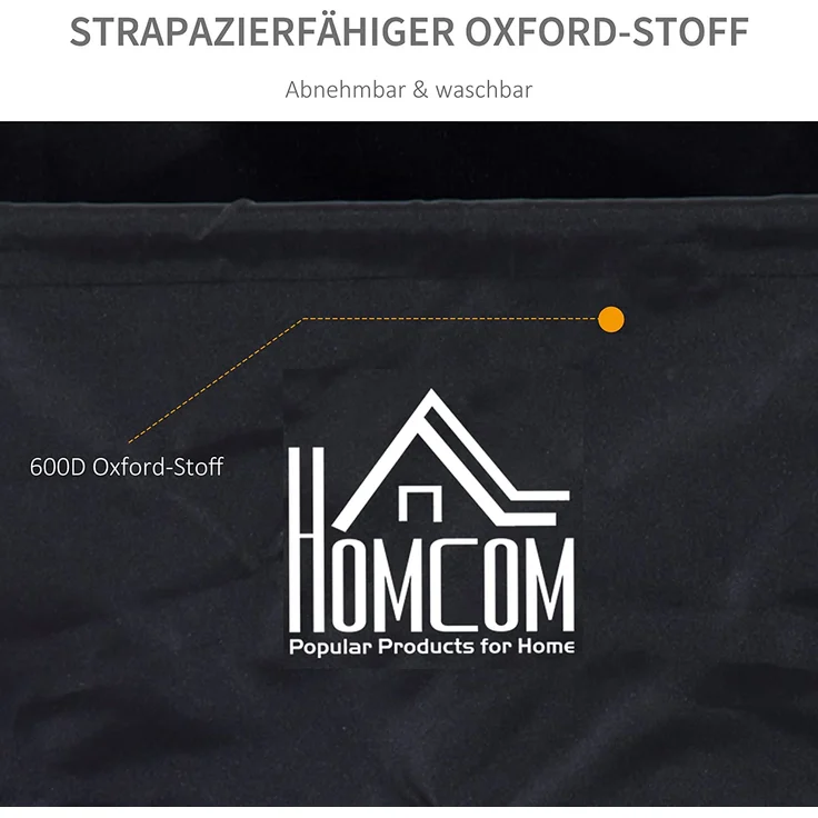 HOMCOM Transportanhänger für Fahrräder schwarz, rot – Bild 5