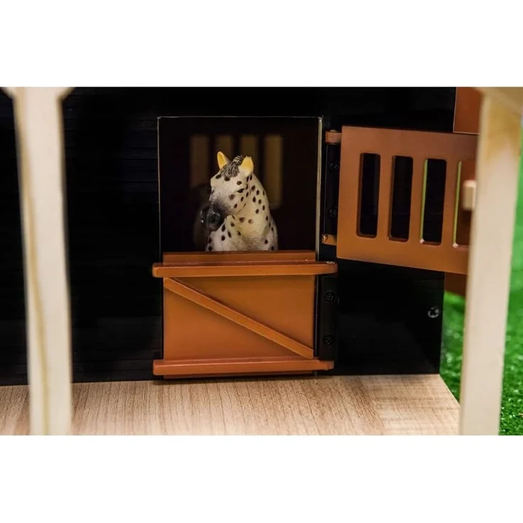 Idena Farm Pferdestall 1:24 2 Boxen 51 x 40 cm Holz natur – Bild 5