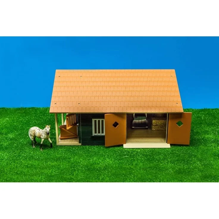 Idena Farm Pferdestall 1:24 2 Boxen 51 x 40 cm Holz natur – Bild 2