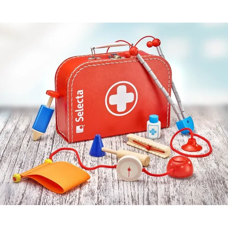 spielset Arztkoffer Junior 25 x 18 cm rot 8-teilig