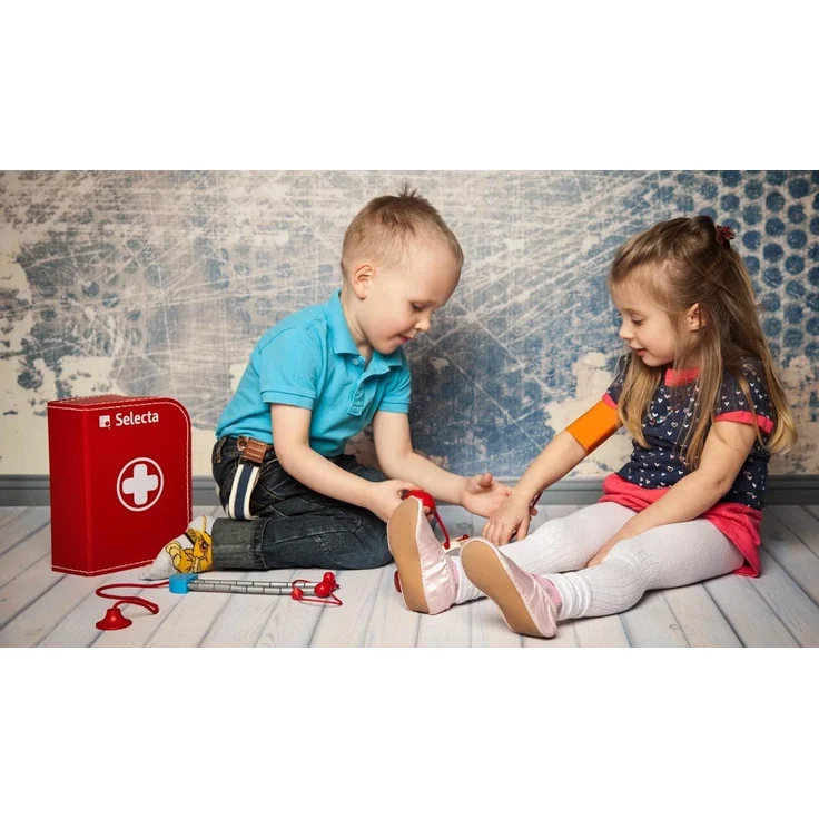 spielset Arztkoffer Junior 25 x 18 cm rot 8-teilig – Bild 3