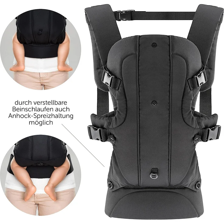 Fillikid - Ergonomische Babytrage/Kindertrage 4in1 - Bauchtrage, Rückentrage, variable Blickrichtung/mitwachsend, verstellbar - für Babys & Kleinkinder (3,5-15 kg) – Bild 2