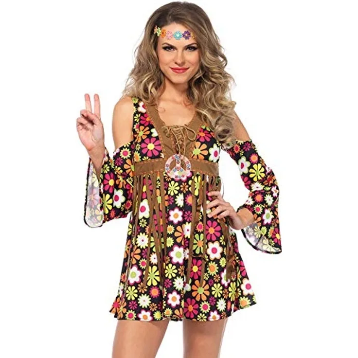 LEG AVENUE 85610 - Starflower Hippie, L, mehrfarbig