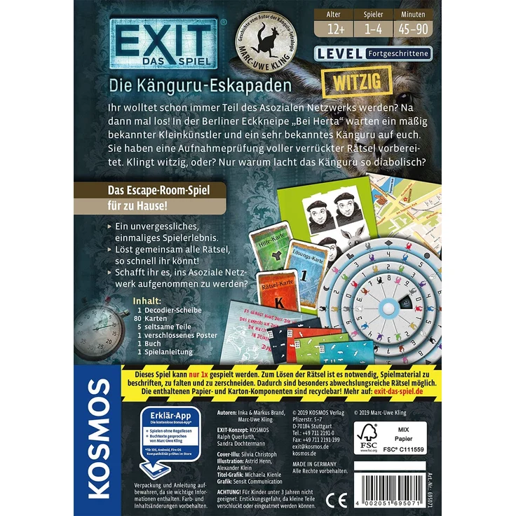 Kosmos EXIT Das Spiel - Die Känguru-Eskapaden – Bild 2
