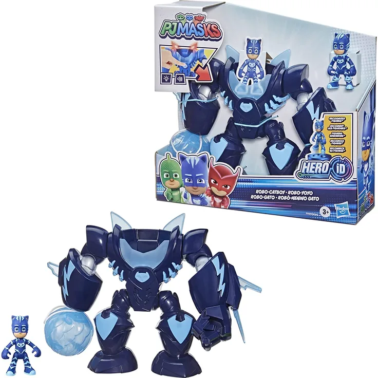 PJ Masks Robo-Catboy Vorschulspielzeug mit Lichtern und Geräuschen für Kinder ab 3 Jahren, enthält Catboy Action-Figur
