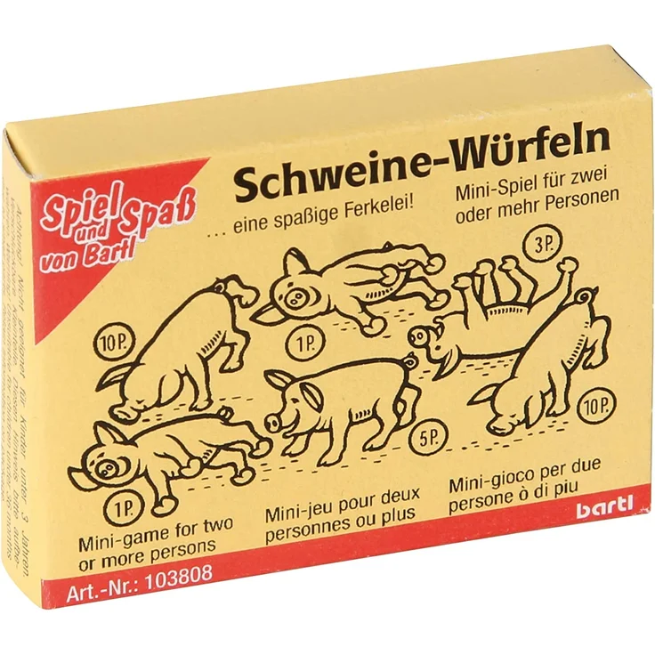 Bartl 103808 Mini-Spiel Schweine-Würfeln – Bild 4