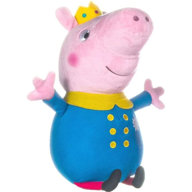 Auswahl Plüsch-Figuren 30 cm | Peppa Wutz | Peppa Pig | Softwool | Stofftiere George als Prinz
