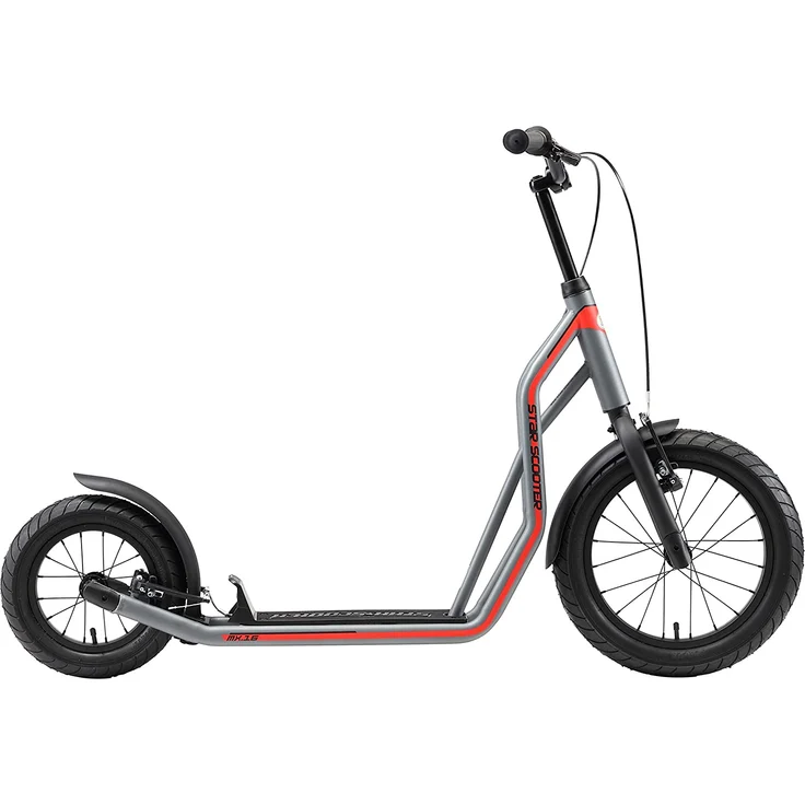 STAR SCOOTER Tretroller Kinderroller ab 8 Jahre | 16 Zoll 12 Zoll Mixed Edition | Grau – Bild 2