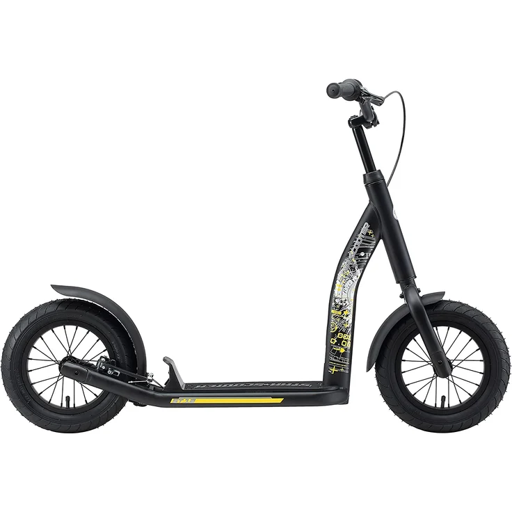 BIKESTAR Tretroller Kinderroller ab 7 Jahre | 12 Zoll New Gen Sport | Schwarz – Bild 2