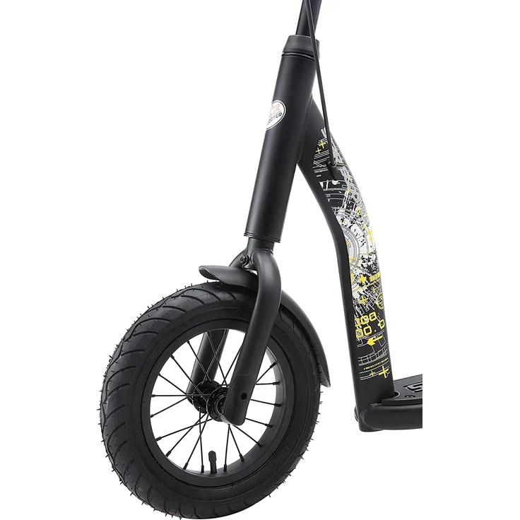 BIKESTAR Tretroller Kinderroller ab 7 Jahre | 12 Zoll New Gen Sport | Schwarz – Bild 6