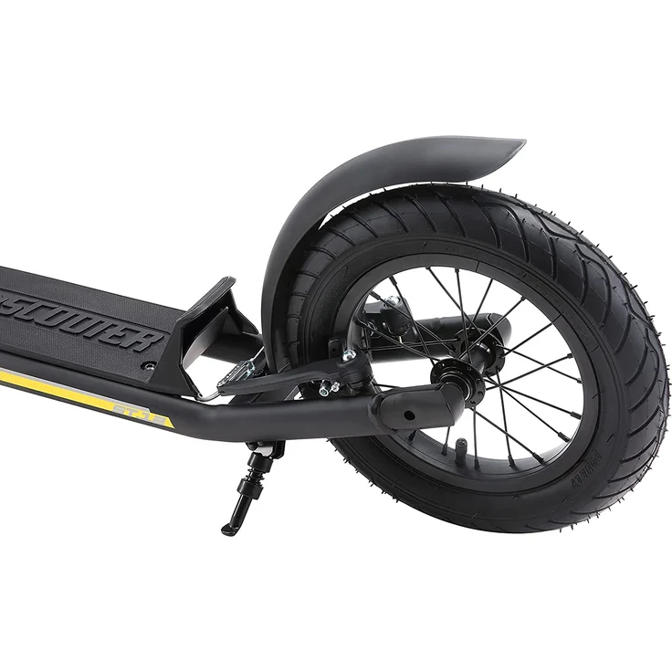 BIKESTAR Tretroller Kinderroller ab 7 Jahre | 12 Zoll New Gen Sport | Schwarz – Bild 4