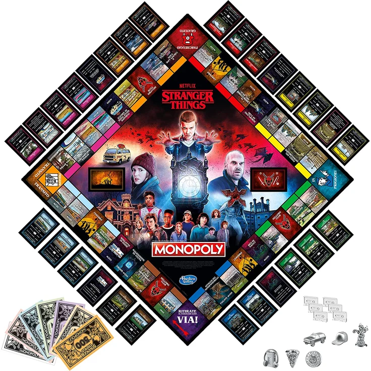 Monopoly Stranger Things Brettspiel für Erwachsene und Jugendliche ab 14 Jahren, 2 bis 6 Spieler, inspiriert von der vierten Saison von Netflix Stranger Things – Bild 4
