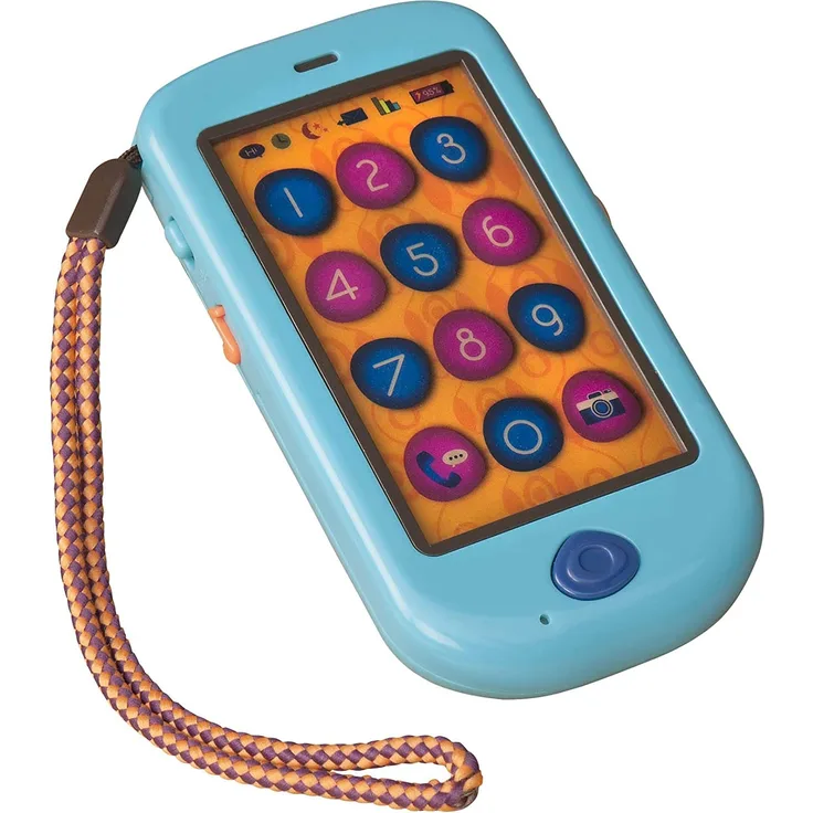 B. toys by Battat – Hiphone Handy Smartphone – Spielzeugtelefon für Kinder mit Tönen, Musik und Sprachnachrichten auf Englisch für Babys ab 18 Monaten, 100% Schadstofffrei