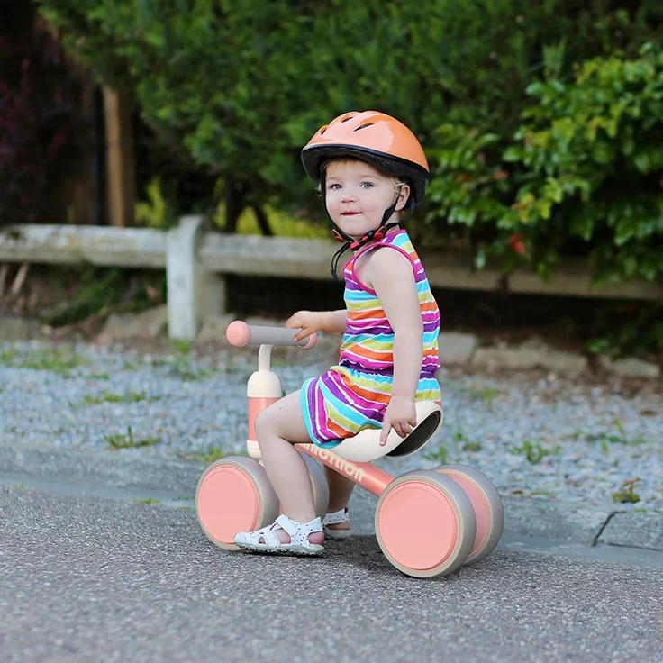 Kinder Laufrad ab 1 Jahr Balance Lauflernrad Spielzeug mit 4 Räder für 10-24 Monate Baby, Erst Rutschrad Fahrrad für Jungen Mädchen als Geschenke Rosa - Preisvergleich – Bild 7