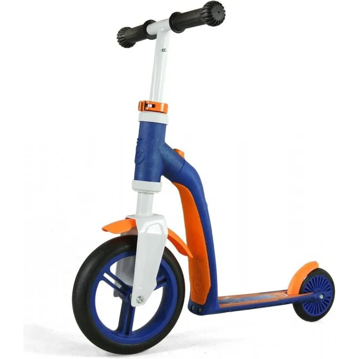 authentic sports & toys Kinder Scooter Laufrad Kombination Highwaybaby Roller, Blau/Orange