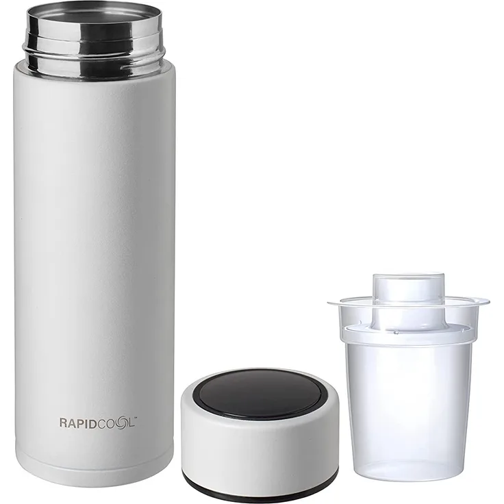 Nuby - RapidCool™ - Hilfe zur Zubereitung von die perfekte Säuglingsnahrung in nur 2 minuten - Für Babys - Perfekt für Unterwegs - Inklusive Milchpulverspender und digitalem Deckel - Weiß - 0+ Monate