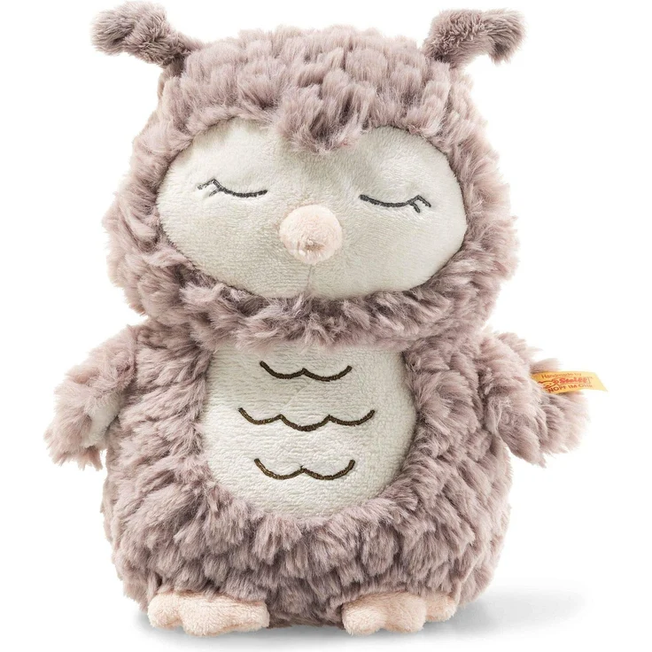 Steiff Ollie Eule - 23 cm - Kuscheltier für Babys - Soft Cuddly Friends - weich & waschbar - rosebraun (241833) – Bild 1