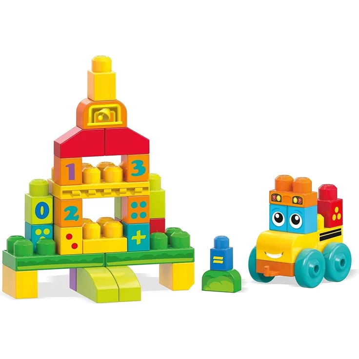 Mega Bloks FBM80 - ABC Lern Bus, 45 Klemmbausteine