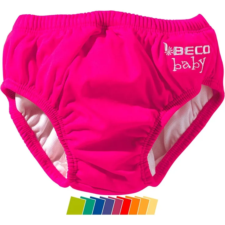 BECO Baby Aqua-Windel Slipform mit Gummibündchen, Schwimmhilfe, Größe M, Pink