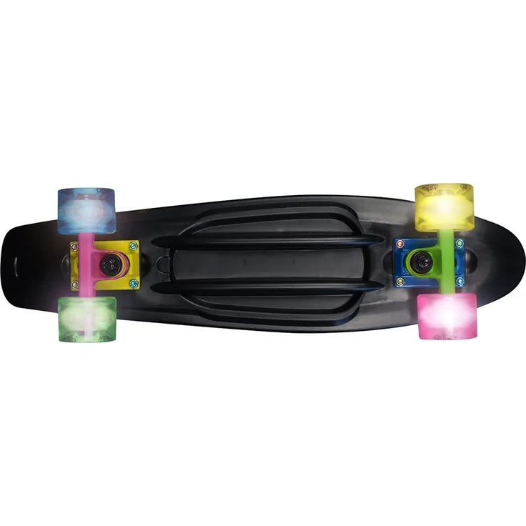 No Rules - Skateboard - fun NEON mit Leuchtrollen – Bild 3
