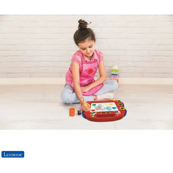 Lexibook - CRNI550 Magische magnetische Nintendo Super Mario Zeichentafel, Magnettafel für Kinder, künstlerisches kreatives Spielzeug für Mädchen und Jungen, Stift und Magnete, Blau/Rot – Bild 4