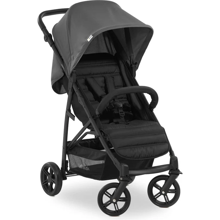 Hauck Buggy Rapid 4 bis 25 kg, Kinderbuggy Klein Zusammenklappbar, mit Liegefunktion, Höhenverstellbar, Großer Korb, Grau Schwarz – Bild 1