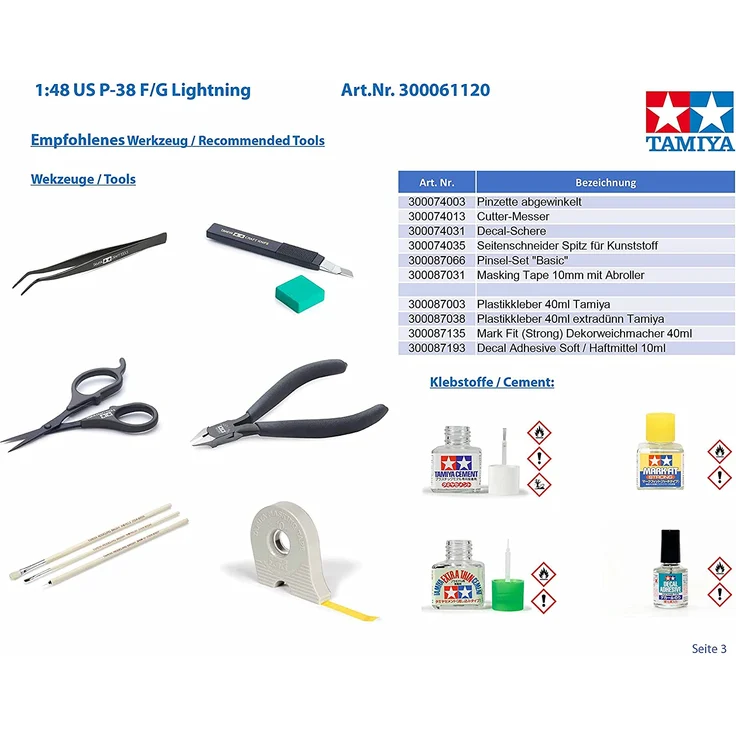 Tamiya 1:48 US P-38 F/G Lightning Plastik Modellbau 300061120 – Bild 6