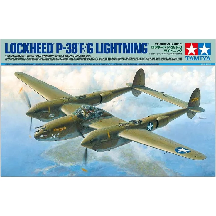 Tamiya 1:48 US P-38 F/G Lightning Plastik Modellbau 300061120 – Bild 7