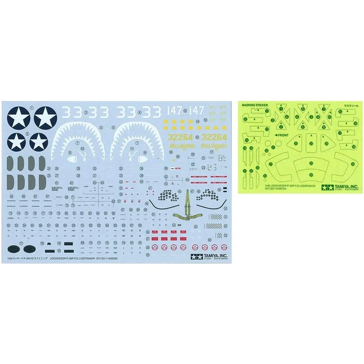 Tamiya 1:48 US P-38 F/G Lightning Plastik Modellbau 300061120 – Bild 12