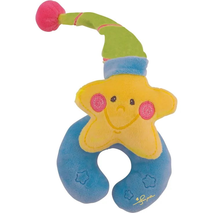Bieco 17000008 Baby Ringrassel Sternchen Rassel ca. 24 cm gelb