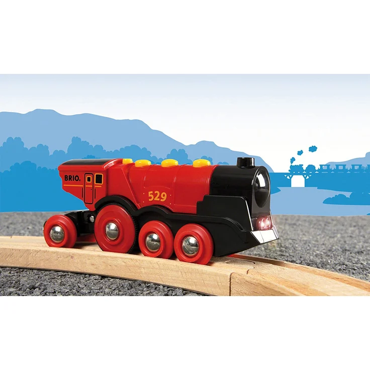 BRIO Eisenbahn Elektrische Lok, Brio World Eisenbahn Zubehör, Holzeisenbahn, Rote Lola - Preisvergleich – Bild 9
