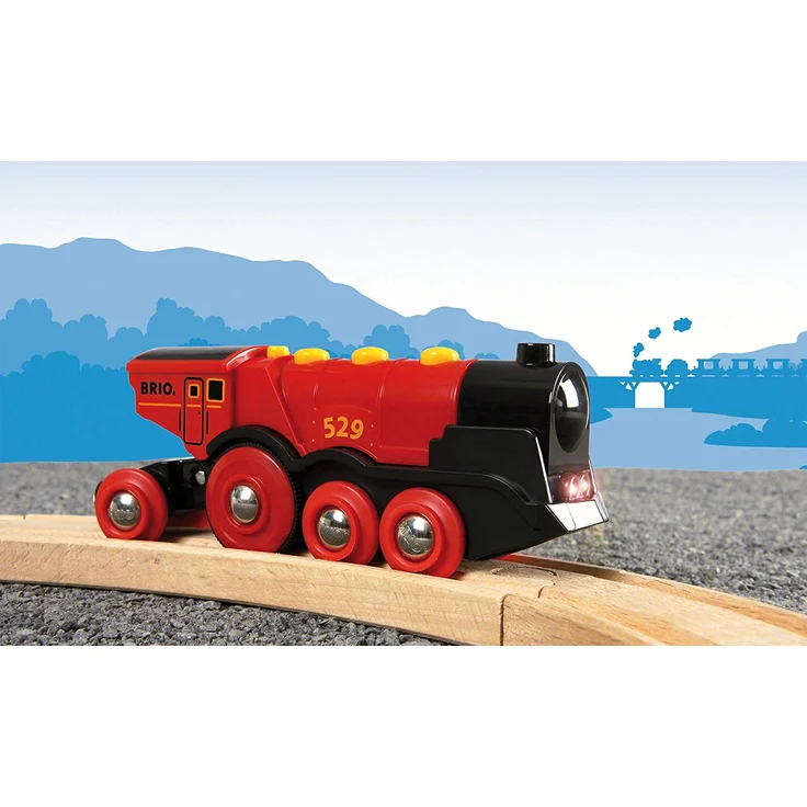 BRIO Eisenbahn Elektrische Lok, Brio World Eisenbahn Zubehör, Holzeisenbahn, Rote Lola - Preisvergleich – Bild 5