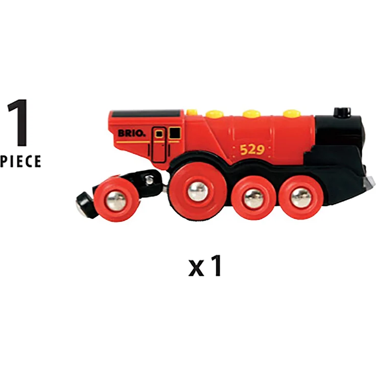 BRIO Eisenbahn Elektrische Lok, Brio World Eisenbahn Zubehör, Holzeisenbahn, Rote Lola - Preisvergleich – Bild 4