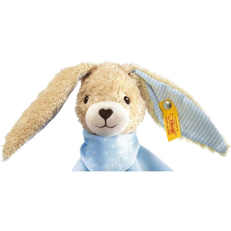 Steiff - Babywelt - Spielzeug - Schmusetücher - Hoppel Hase Schmusetuch, blau, 28cm – Bild 2