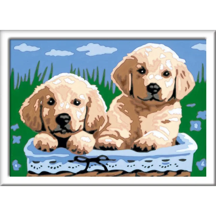 Ravensburger Malen nach Zahlen Süße Hundewelpen – Bild 6