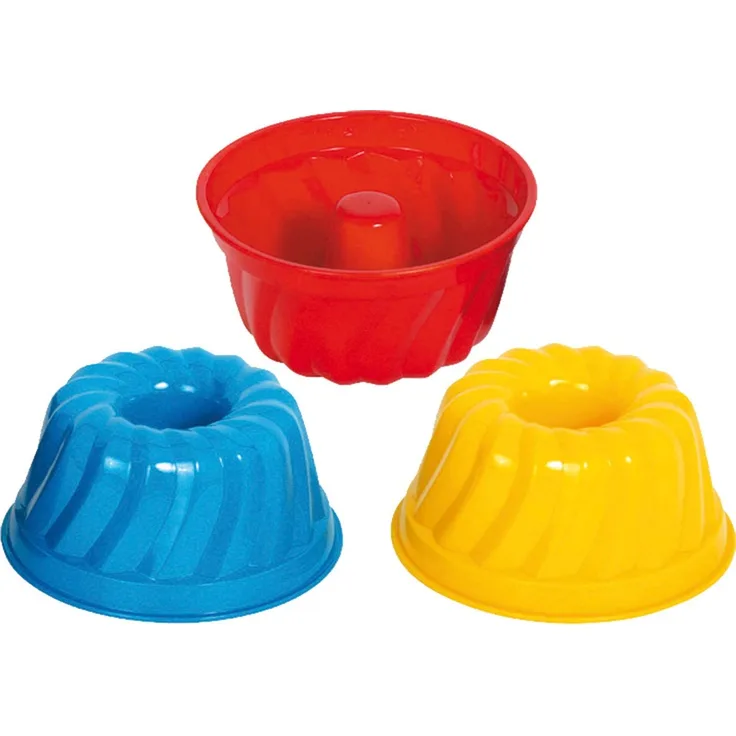 Gowi 558-61 Sandform Kuchen, 6teilig, im Netz, Sandkästen und Sandspielzeug