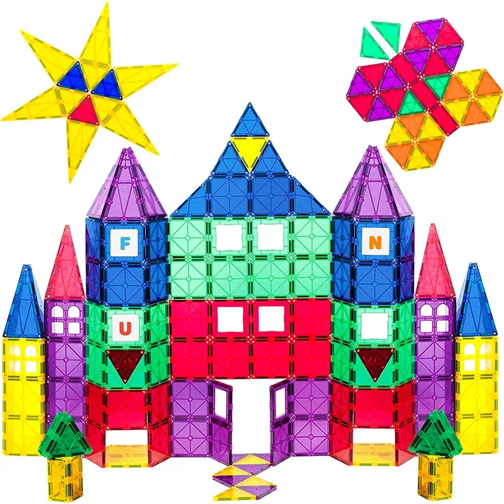Playmags 100 Stück Super Set: Mit stärksten Magneten garantiert, robust, super haltbar mit lebendigen klaren Farbe Fliesen. 18-teiliges Clickins-Zubehör für mehr Kreativität - Preisvergleich