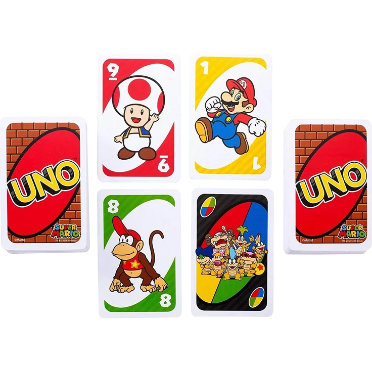 Mattel Games DRD00 - UNO Super Mario Kartenspiel, geeignet für 2 - 10 Spieler, Kartenspiele und Kinderspiele ab 7 Jahren – Bild 5